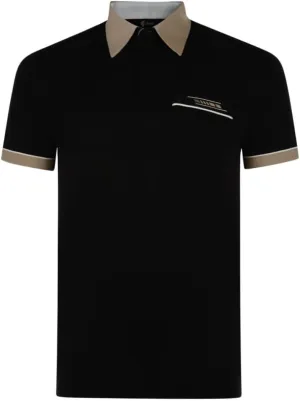 Mens Classic Jersey Polo Shirt Contrasting Collar & Cuffs (G00X62)