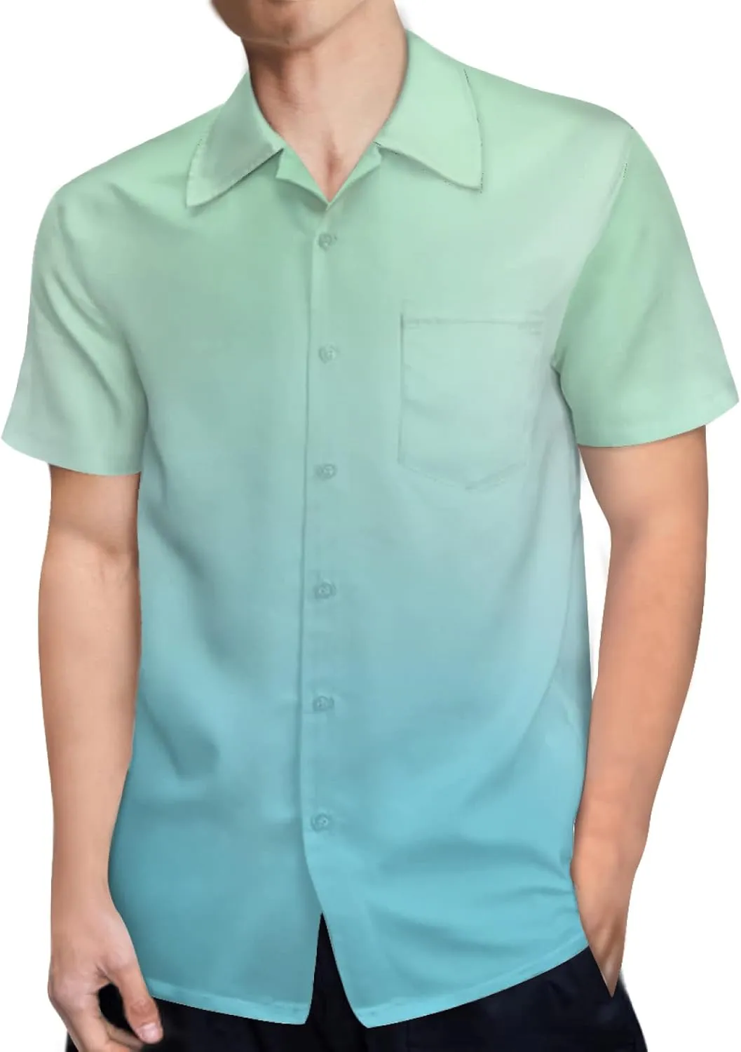 Mens Hawaiian Shirts Short Sleeve Button Up Beach Shirts