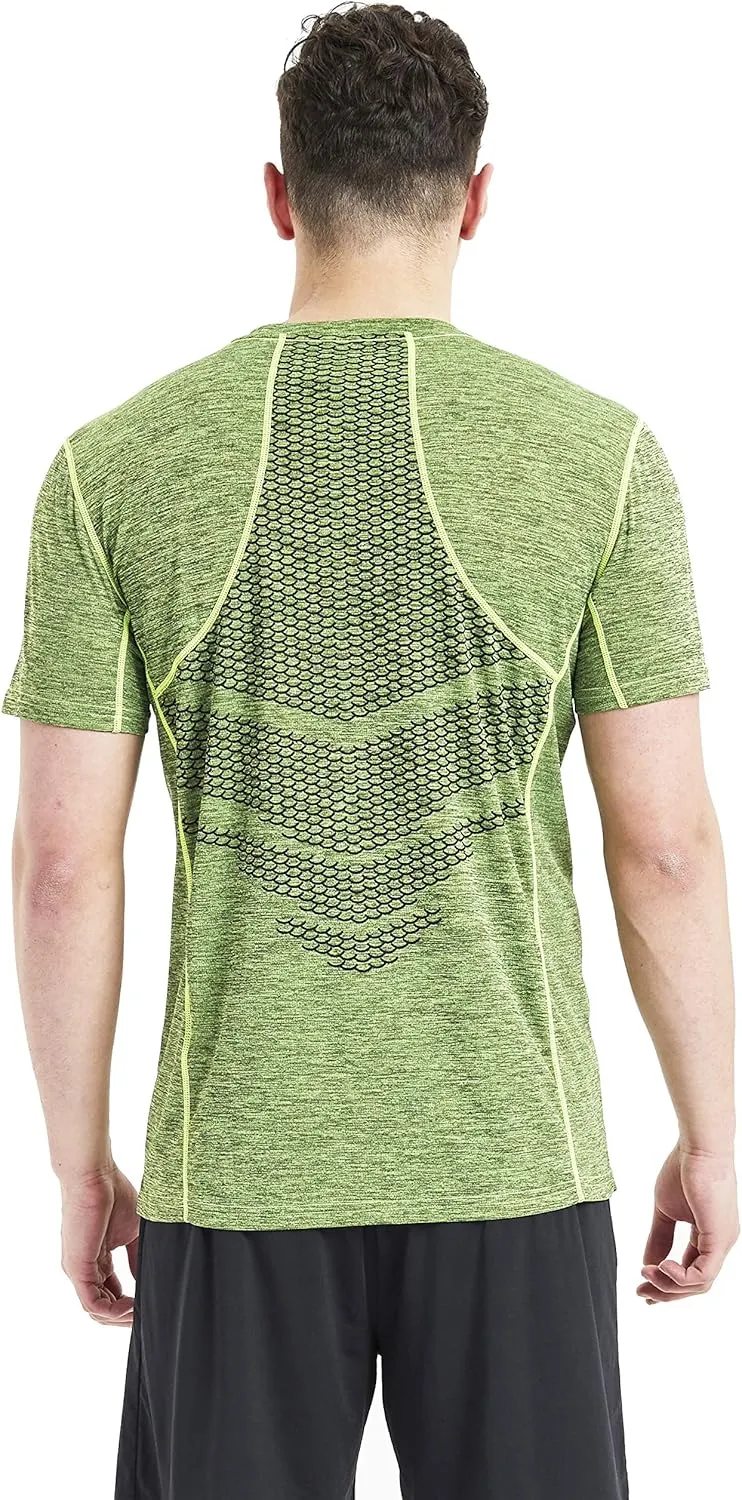 Mens Running Dry Fit T-Shirt Athletic Outdoor Short Sleeve Comfortable Sports Top