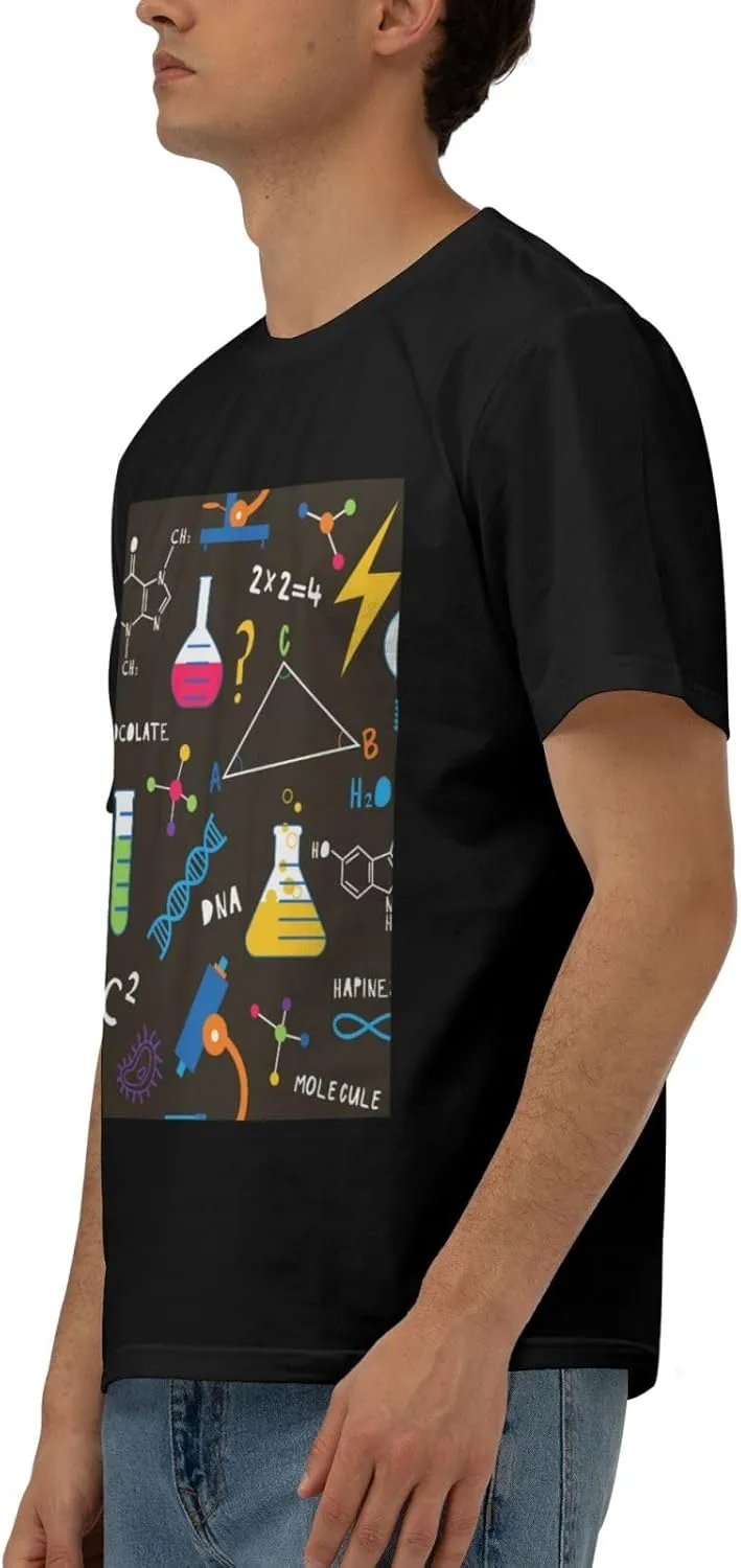 Men's Short Sleeve T-Shirts Science Lesson Flat Funny Tees S-3xl