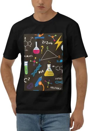 Men's Short Sleeve T-Shirts Science Lesson Flat Funny Tees S-3xl