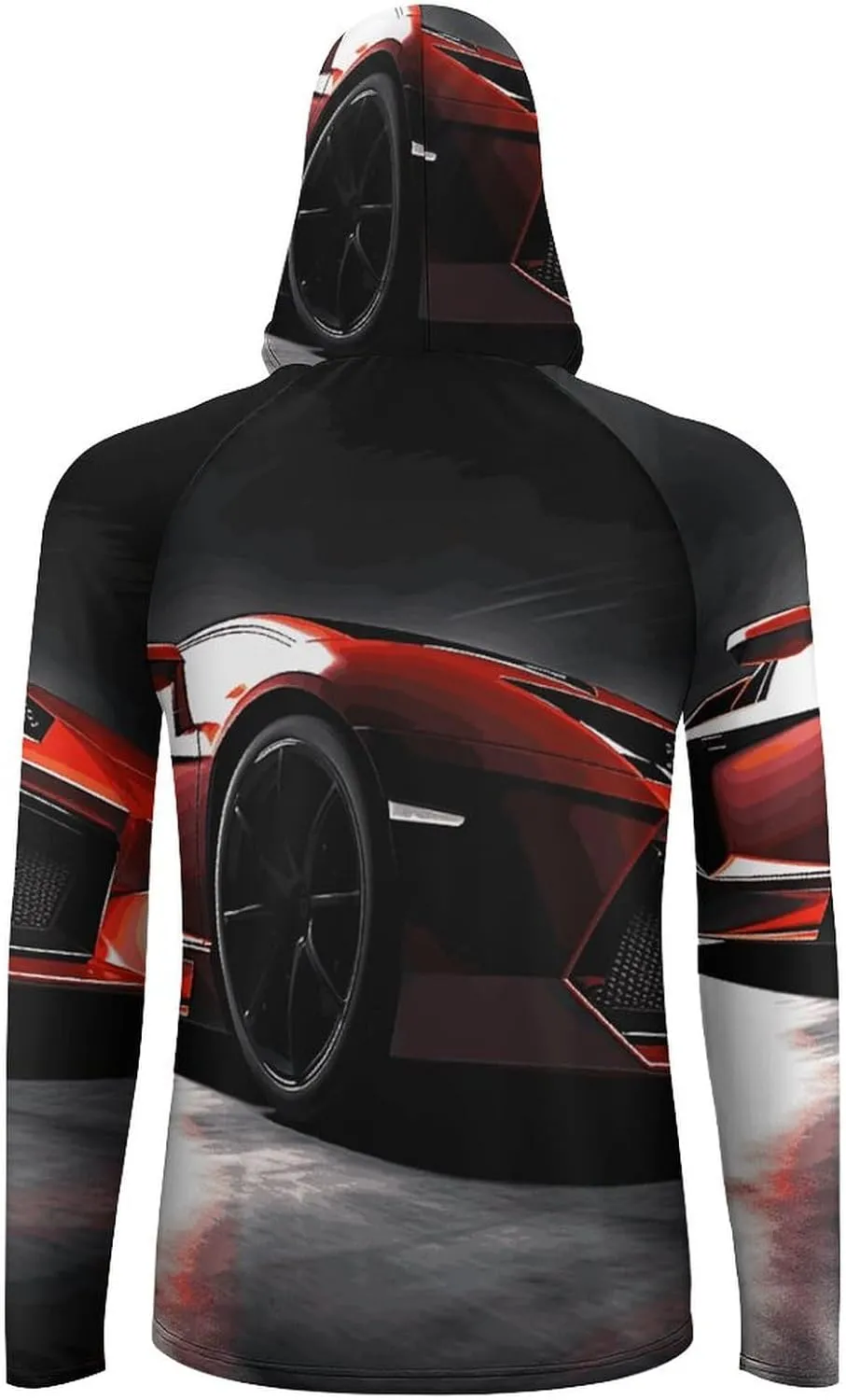 Men's Sun Protection Hoodie Shirts UPF 50  Long Sleeve Rash Guard Speed Sport Car Sun Shirt Outdoor