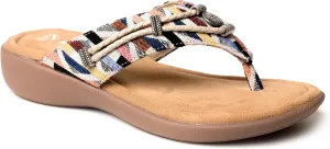Minnetonka Women's Silverthorne 360° Sandal, Sunset Geo, 8