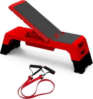 Multifunctional Aerobic Deck, Adjustable Step Platform Cardio Exercise Equipment Workout Fitness, Deck Stepper with Internal Storage For Home Gym Trainer Balance