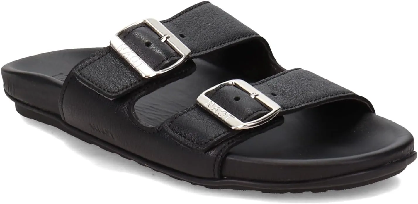 NAOT Footwear Women's Santo Sandal Soft Black Lthr 8 W US