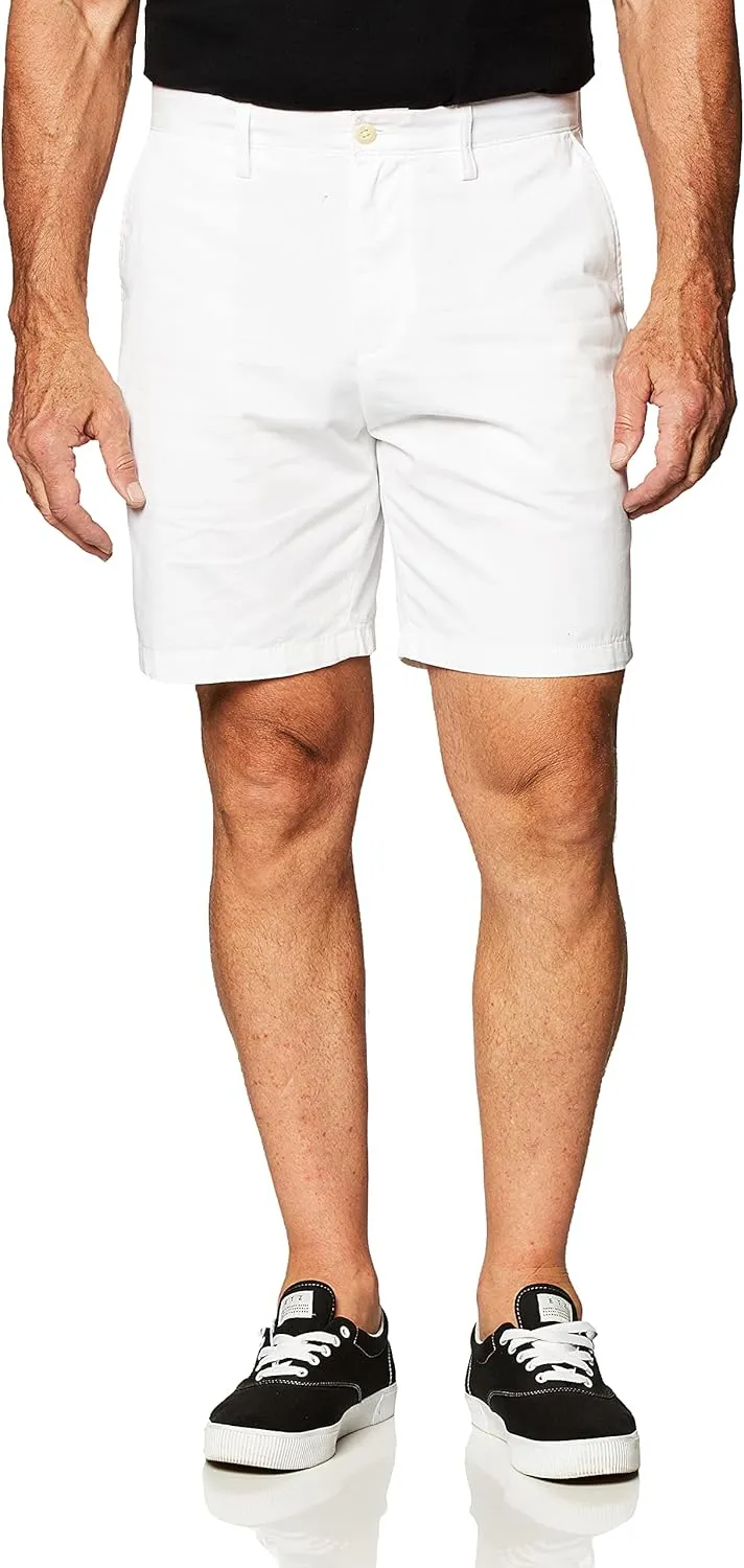 Nautica Men's Big and Tall Cotton Twill Flat Front Chino Short