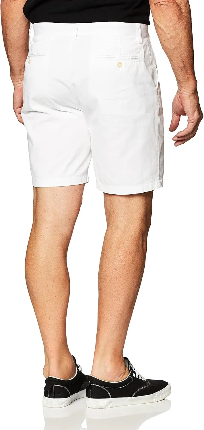 Nautica Men's Big and Tall Cotton Twill Flat Front Chino Short