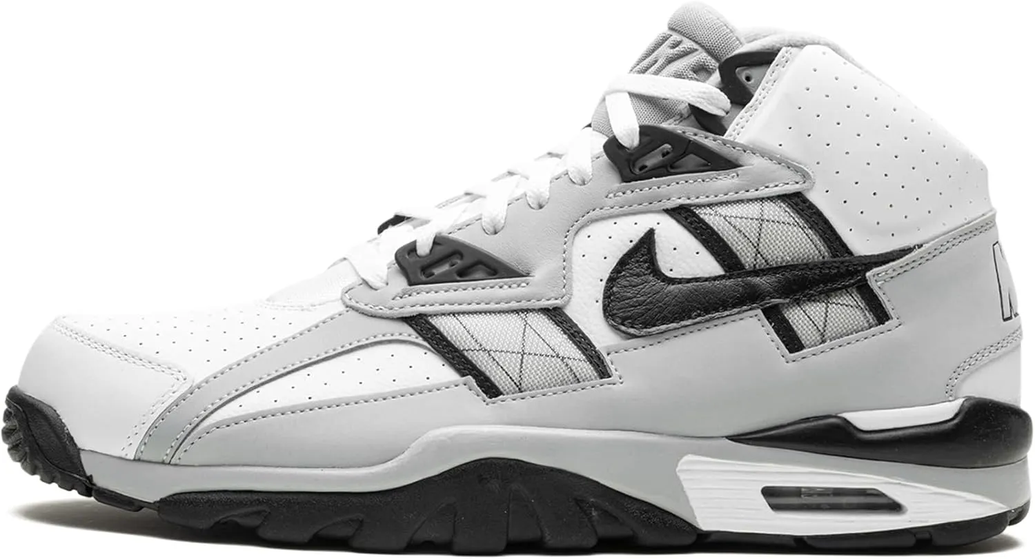 Nike Air Trainer SC High Men's Shoes (HJ9106-100, White/Light Smoke Grey/Black) Size 8.5