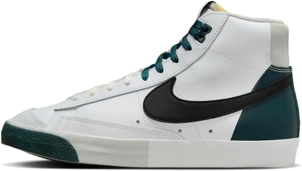 Nike Blazer Mid '77 Premium Men's Shoes (FB8889-100, White/DEEP Jungle/Light Silver/Black) Size 11.5