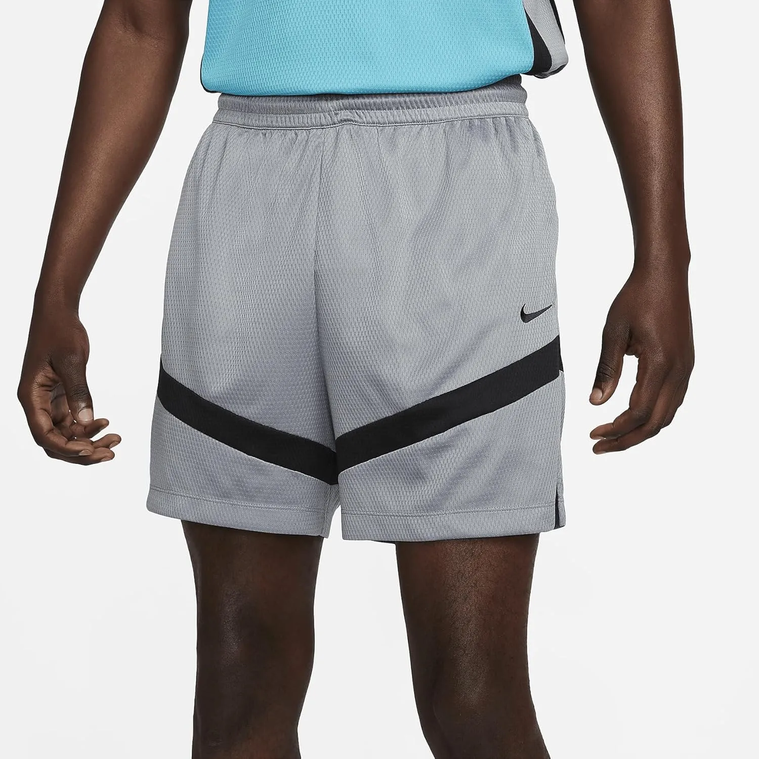 Nike Icon Men's Dri-FIT 6" Basketball Shorts (Cool Grey/Cool Grey/Black/Black, FQ5527-065)