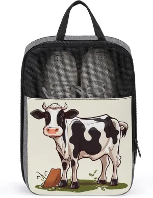 Non-woven Shoe Bag,Dairy Cow Print Handheld Shoe Bag,travel Shoe Bag for Packing,shoe Travel Storage Bag