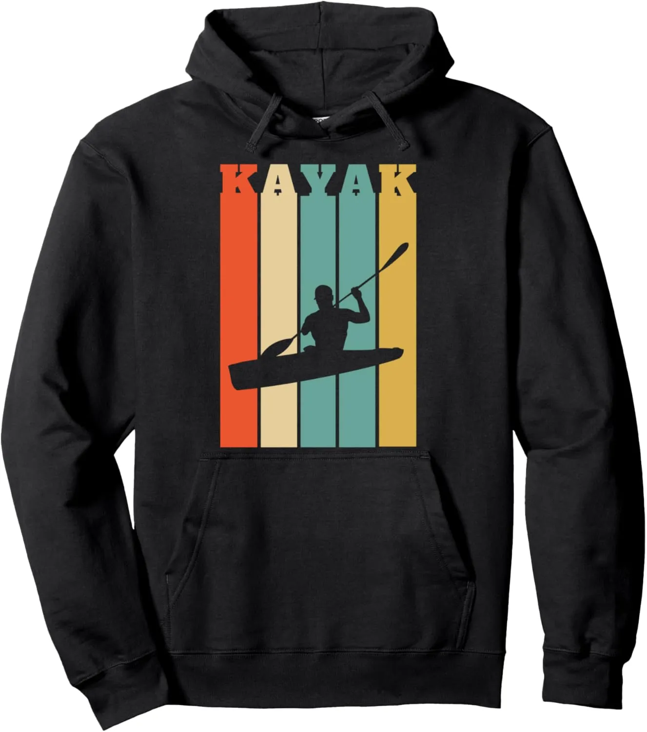 Ocean Kayak Retro Style Stripes Pullover Hoodie