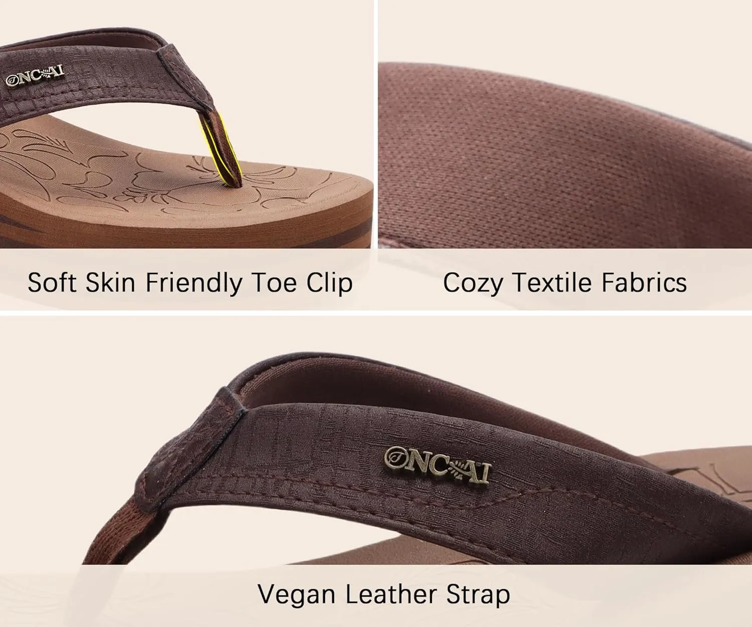ONCAI Women’s Platform Flip Flops Trendy Dressy Womans Summer Sandals with Comfortable Flatform Arch Support Walking Outdoor Rubber Soles (US Size 5-11)
