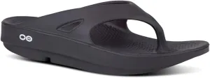 OOFOS Unisex Original Thong flip flop, Classic Black, 7 B(M) US Women / 5 D(M) US Men
