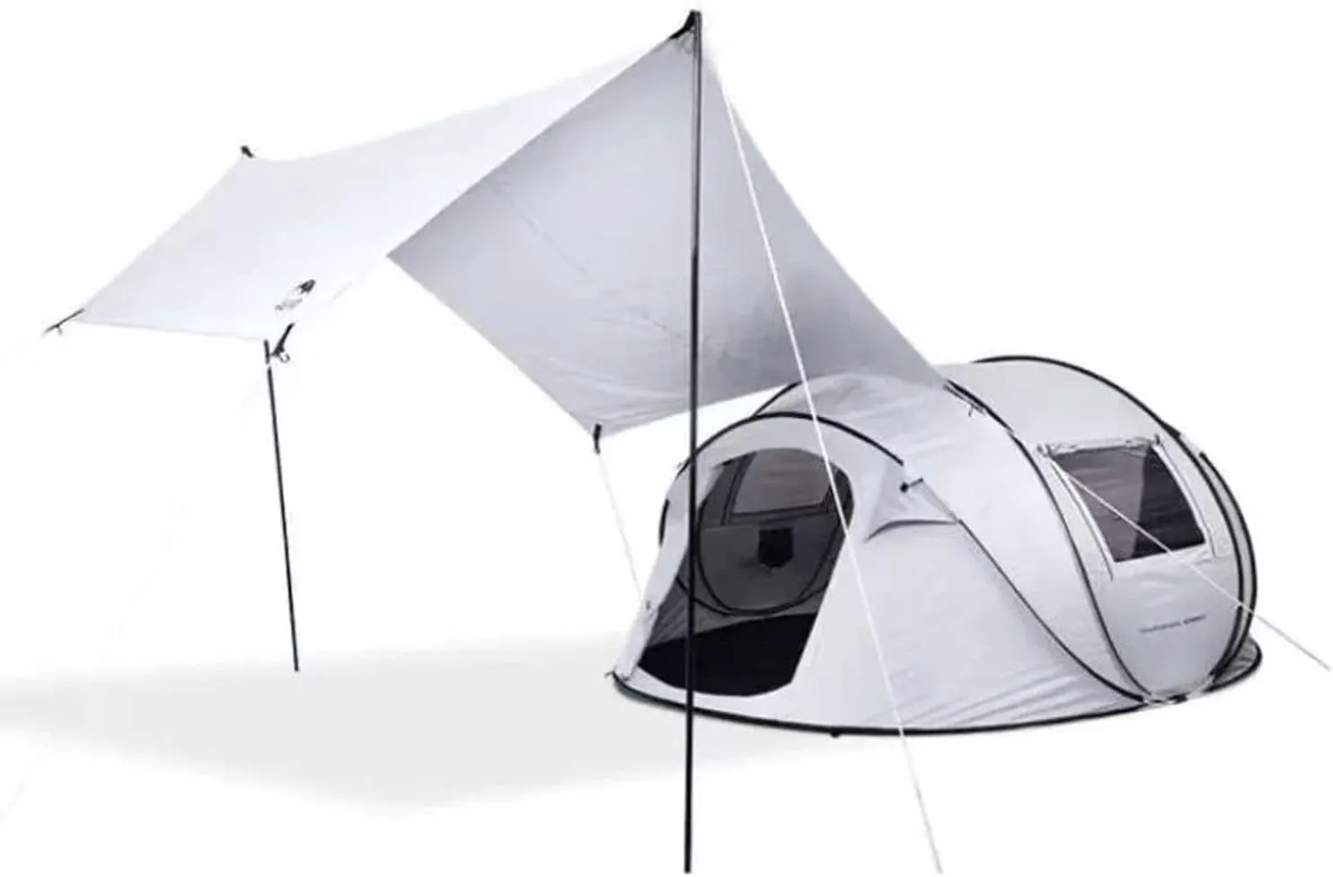 Open in 1 Second, Fully Automatic, No-Build Tent, Outdoor Camping, Sunshade and Rainproof Tent for 3-4 People (White 280 * 120 * 200cm)
