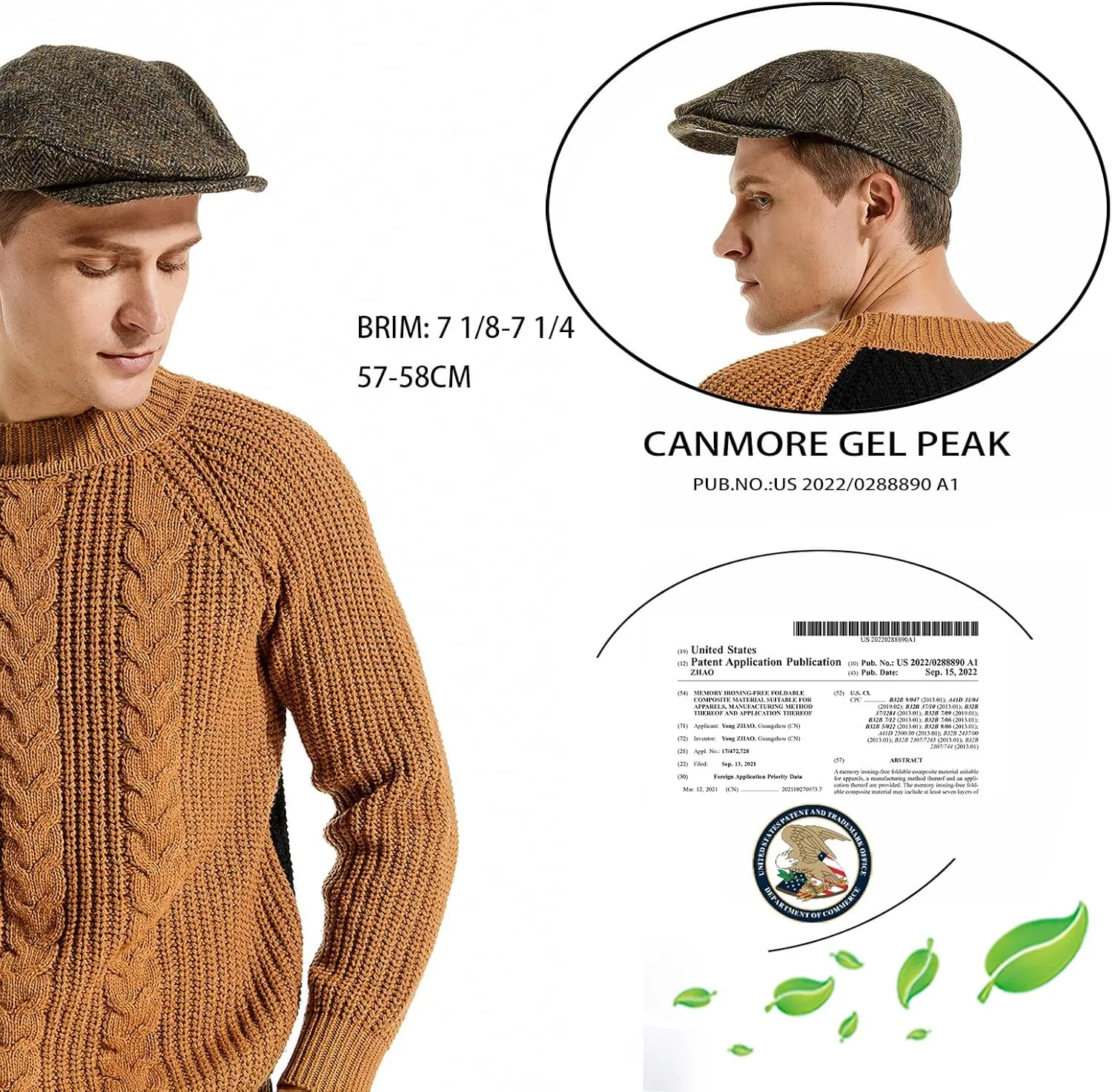Original Newsboy Hats for Men Peaky Blinders Golf Silicone Caps Flat Beret Boston Chauffeur Tweed Wool Hat