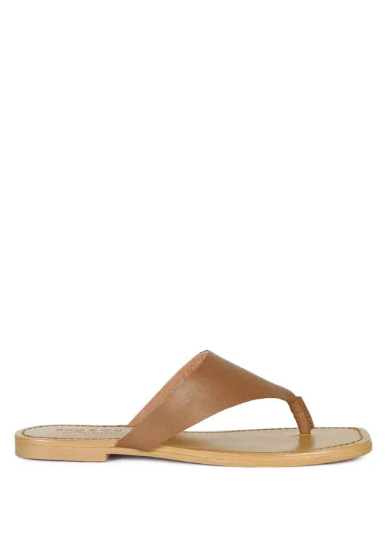 OROFER SOFT LUXURY THONG FLATS *GENUINE LEATHER*