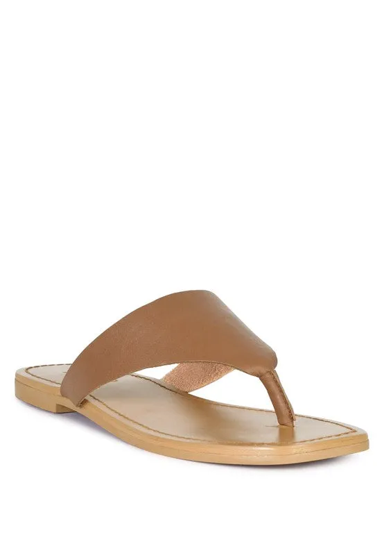 OROFER SOFT LUXURY THONG FLATS *GENUINE LEATHER*