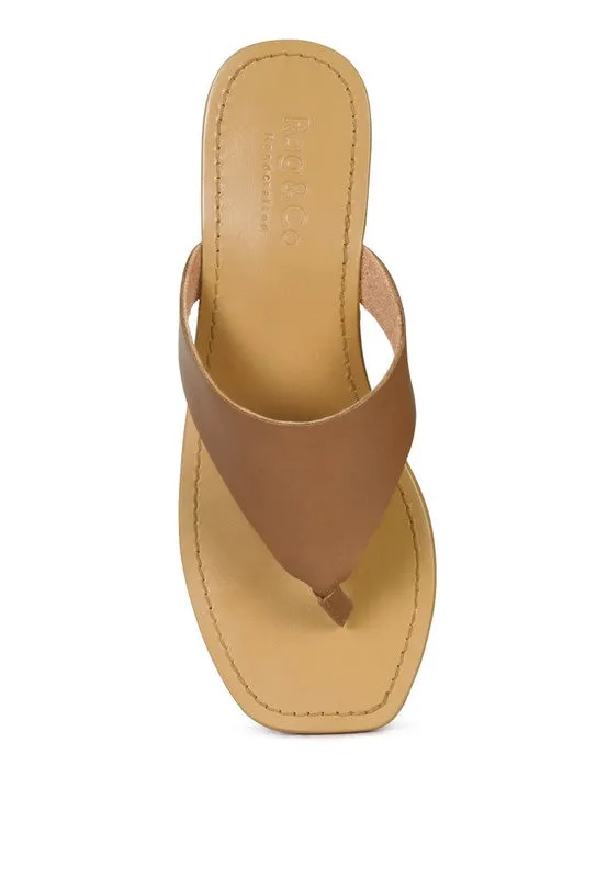 OROFER SOFT LUXURY THONG FLATS *GENUINE LEATHER*