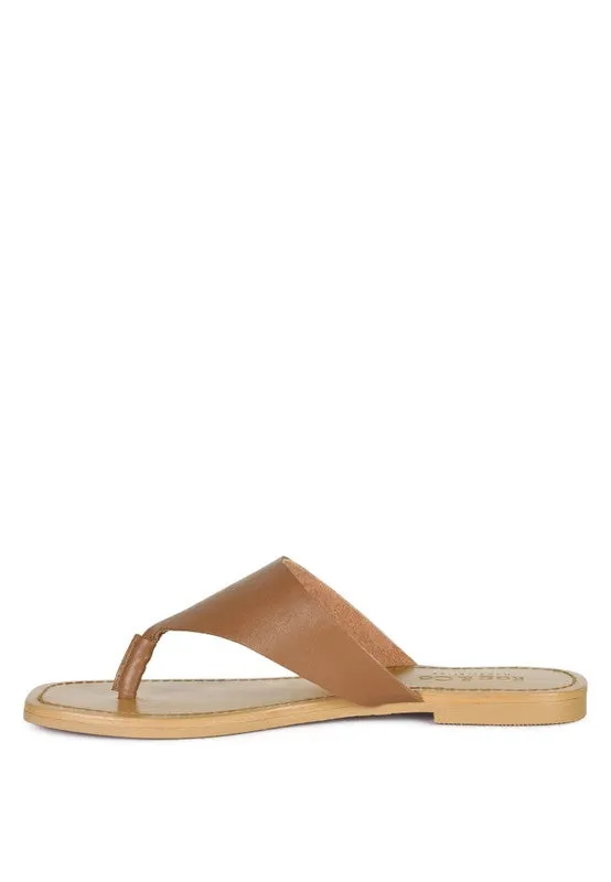 OROFER SOFT LUXURY THONG FLATS *GENUINE LEATHER*