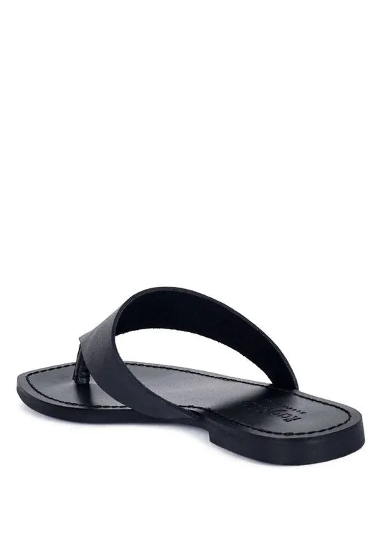 OROFER SOFT LUXURY THONG FLATS *GENUINE LEATHER*