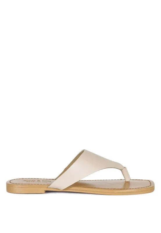 OROFER SOFT LUXURY THONG FLATS *GENUINE LEATHER*