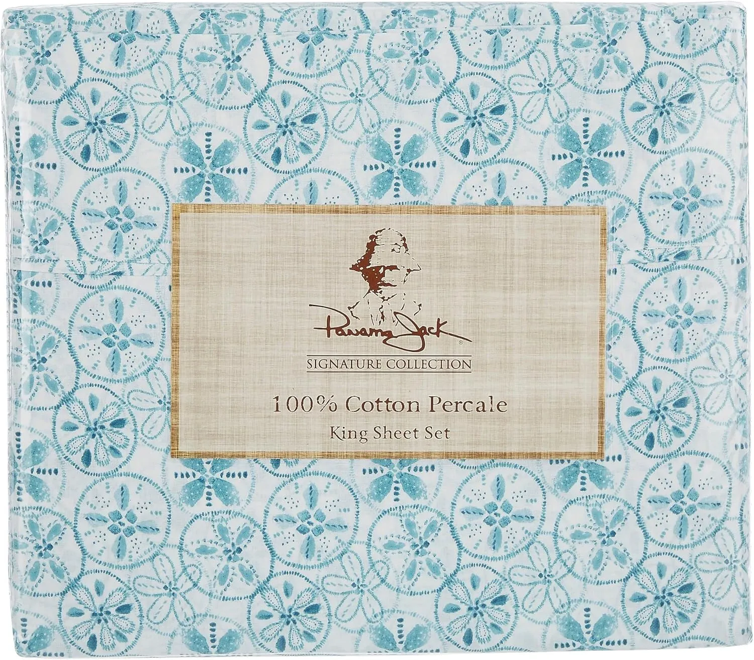 Panama Jack Sand Dollar Sheet Set Twin Turquoise
