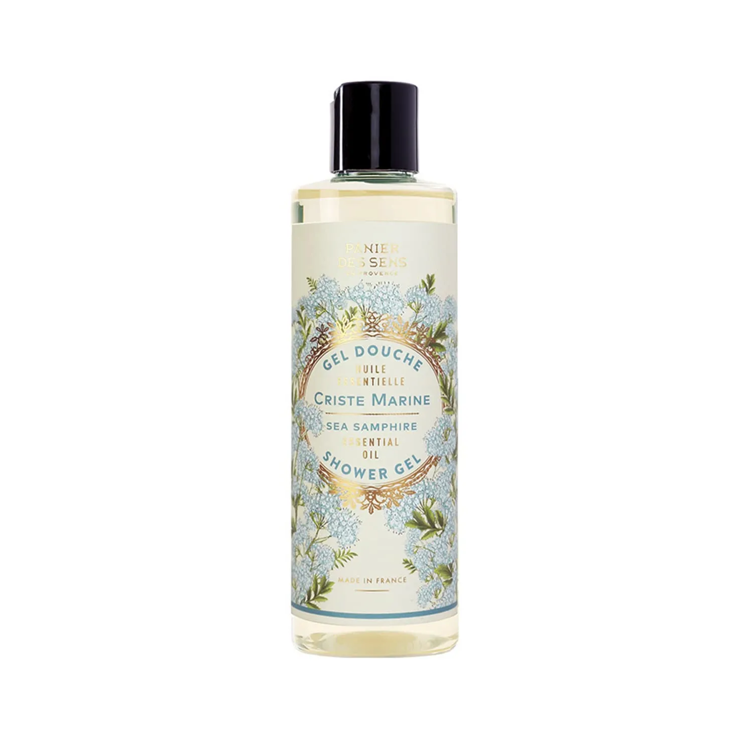 Panier des Sens – Sea Samphire Shower Gel - Foaming Body Wash Women & Men - Moisturizing Body Soap with Shea Oil - 96% Natural Ingredients Body Care - Vegan Liquid Body Wash - 8,45 floz