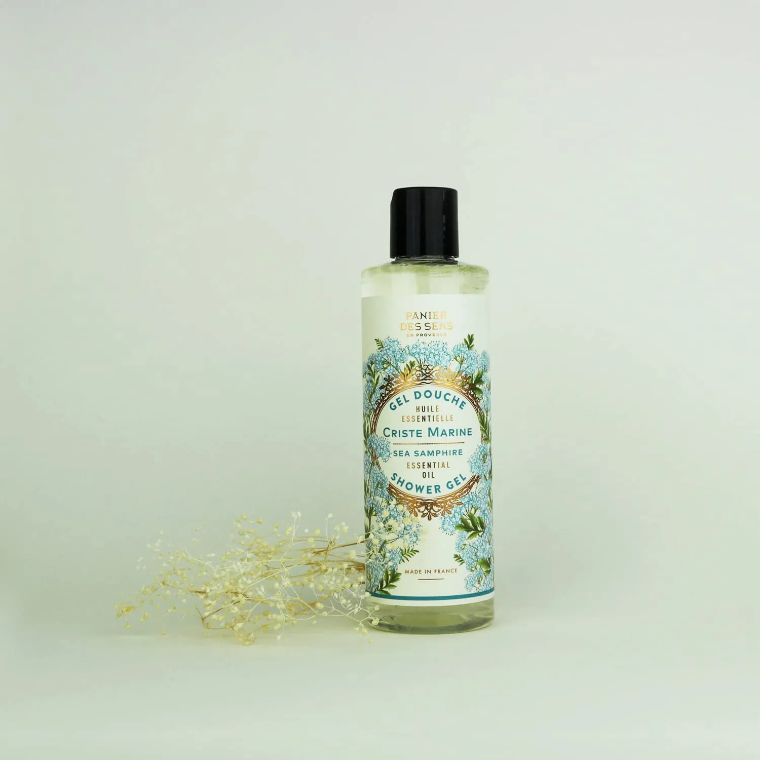 Panier des Sens – Sea Samphire Shower Gel - Foaming Body Wash Women & Men - Moisturizing Body Soap with Shea Oil - 96% Natural Ingredients Body Care - Vegan Liquid Body Wash - 8,45 floz