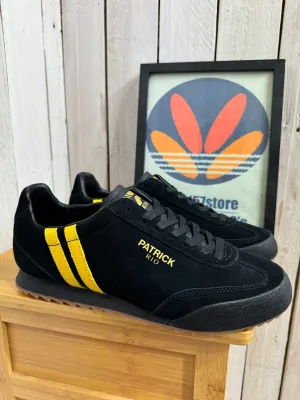 Patrick New Rio Suede Trainers - Black / Yellow