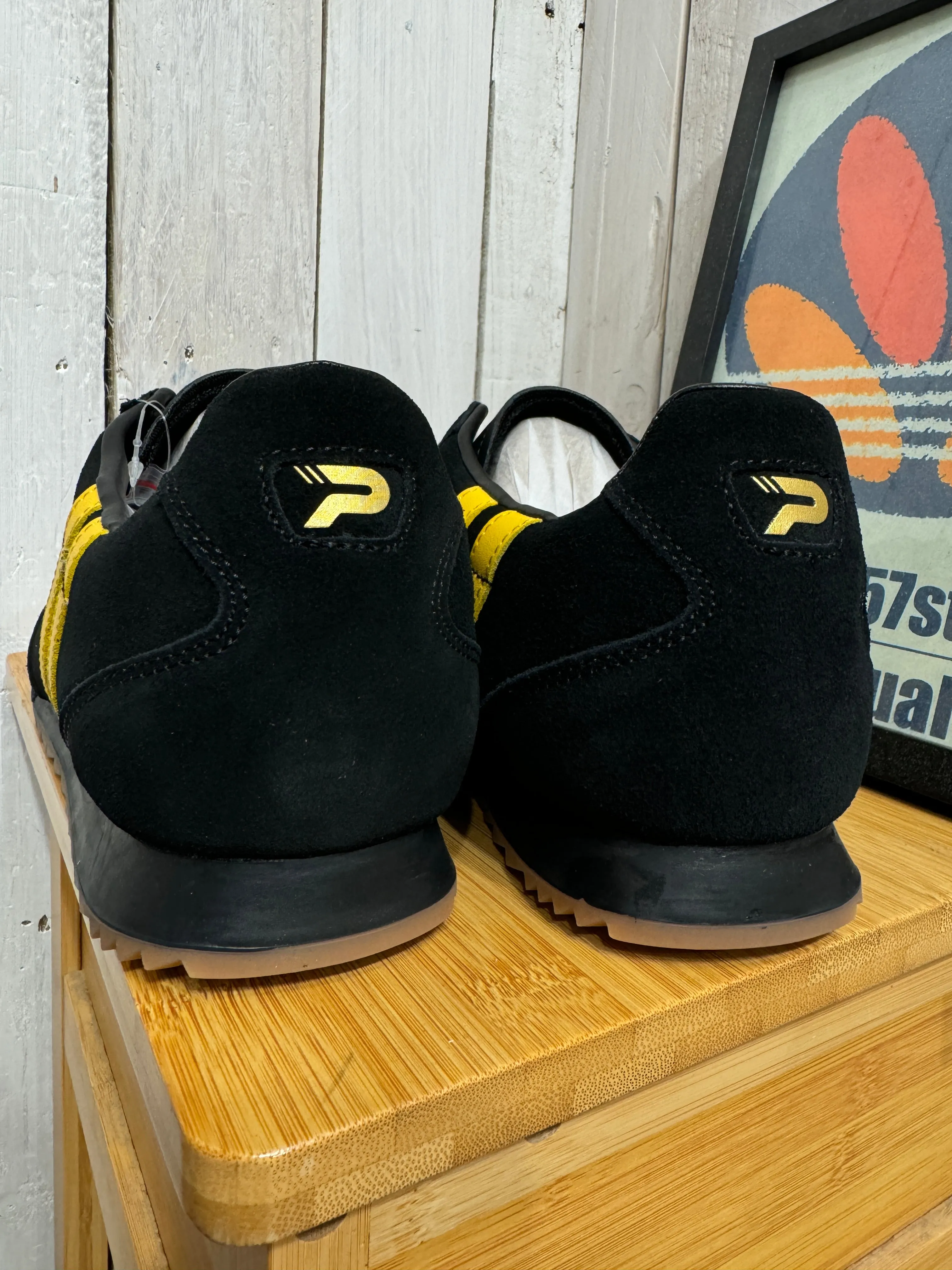 Patrick New Rio Suede Trainers - Black / Yellow