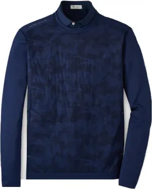 PETER MILLAR Crown Sport Bond Elite Brushstroke Camo Crewneck in Navy, Size Medium
