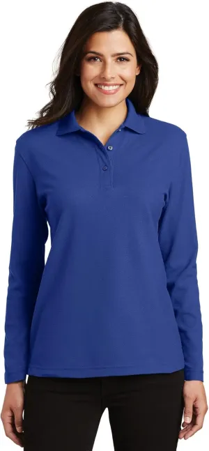 Port Authority Ladies Silk Touch Long Sleeve Polo L500LS