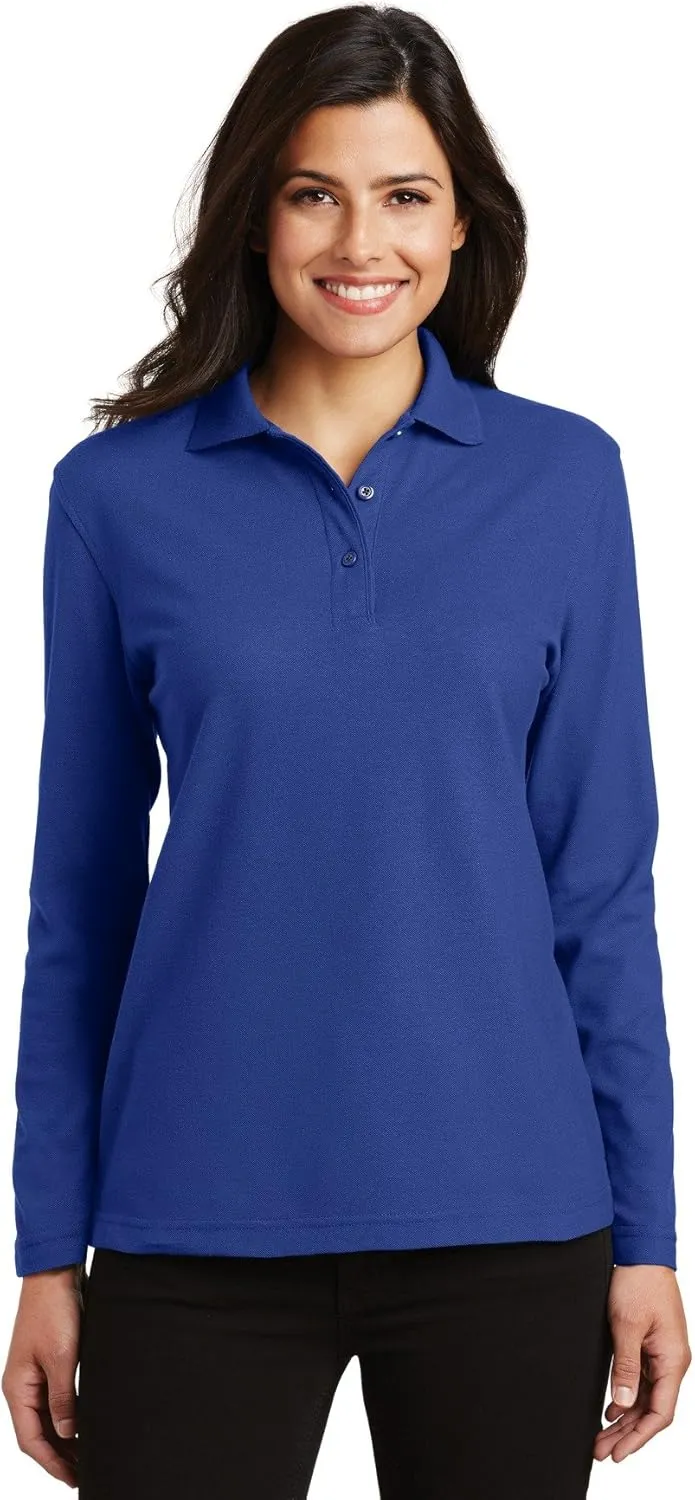 Port Authority Ladies Silk Touch Long Sleeve Polo L500LS