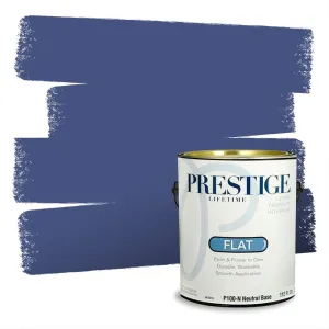 PRESTIGE Paints Interior Paint and Primer In One, 1-Gallon, Flat, Comparable Match of Valspar* Classic Royal Blue*