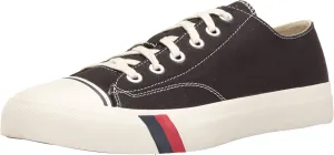 PRO-Keds Men's Royal Lo Lace Up Fashion Sneaker, Black Canvas, 4.5