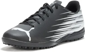 PUMA Men's ATTACANTO Turf Trainer Soccer Cleat Sneaker, Black White, 9.5