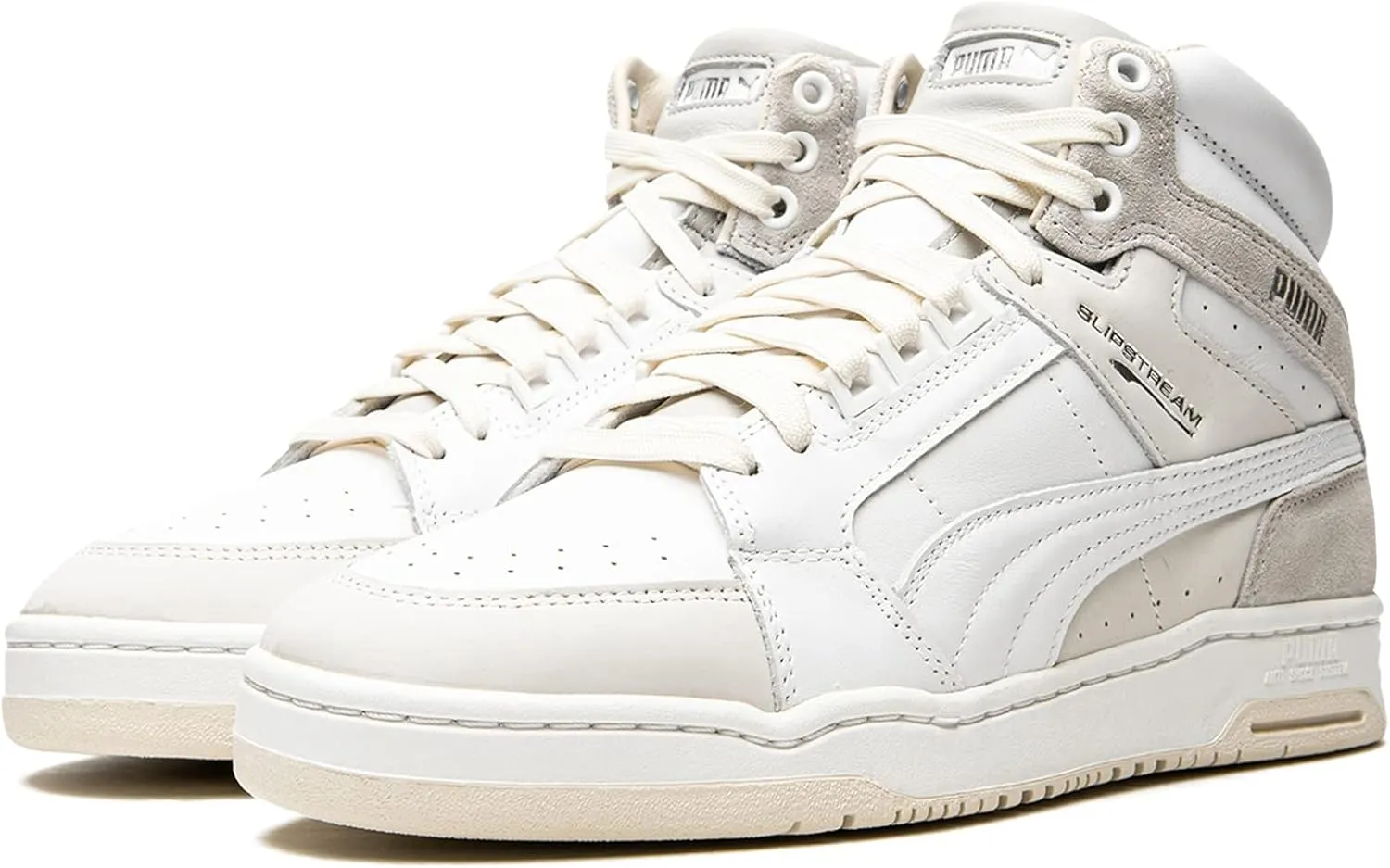 PUMA Mens Slipstream Mid Luxe Lace Up Sneakers Shoes Casual - White