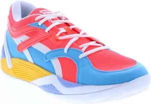 PUMA Mens TRC Blaze Court POP Art Red Athletic Basketball Shoes 8