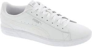 PUMA Vikky v3 Leather Womens Sneaker 65 BM US WhiteWhiteSilver