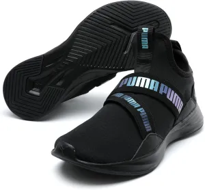 PUMA Women's Radiate Mid Cross Trainer, Repeat Black, 6.5