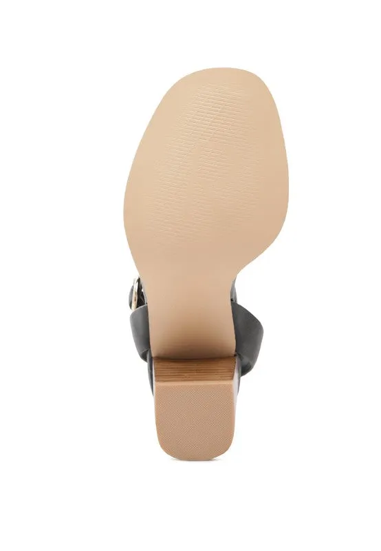 RAG&CO Dolph Stack Block Heeled Sandal