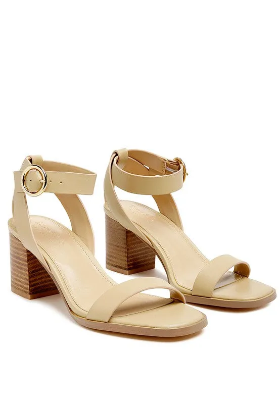 RAG&CO Dolph Stack Block Heeled Sandal