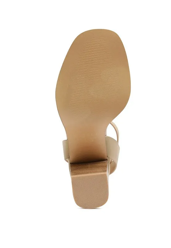 RAG&CO Dolph Stack Block Heeled Sandal