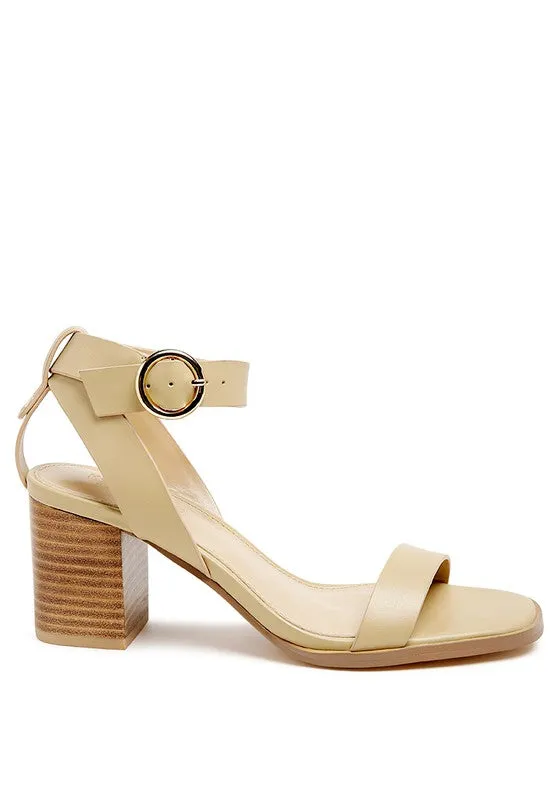 RAG&CO Dolph Stack Block Heeled Sandal