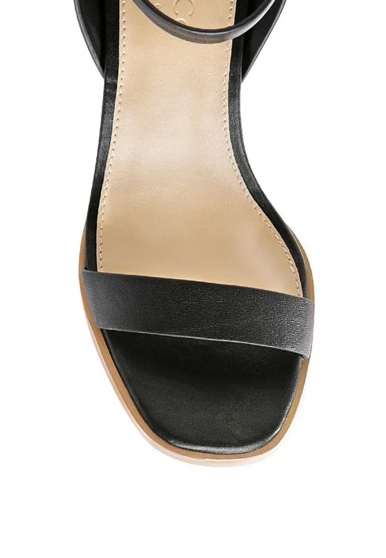 RAG&CO Dolph Stack Block Heeled Sandal