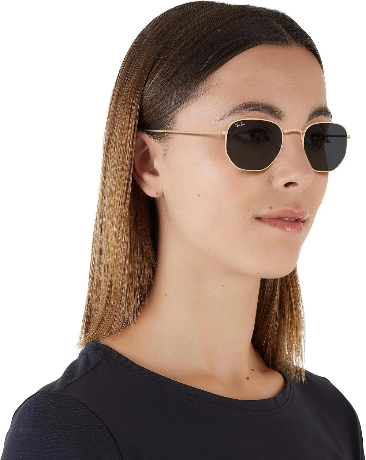 Ray-Ban RB3548N Hexagonal Flat Lens Sunglasses