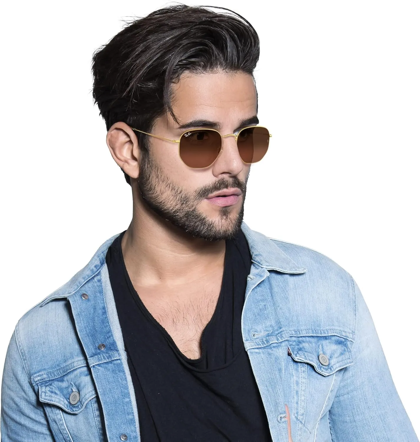 Ray-Ban RB3548N Hexagonal Flat Lens Sunglasses
