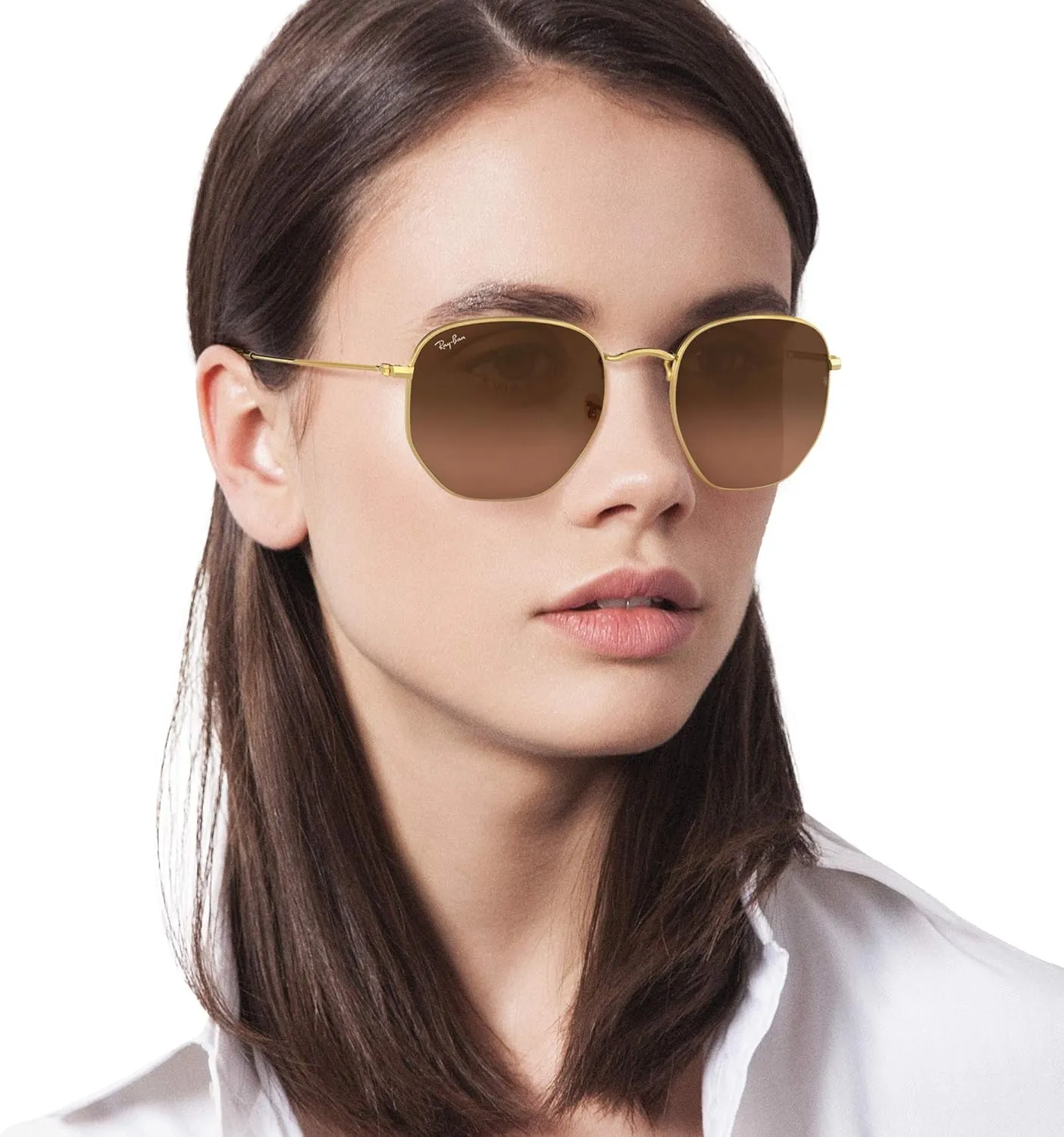 Ray-Ban RB3548N Hexagonal Flat Lens Sunglasses