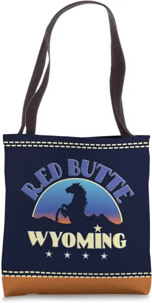 Red Butte Wyoming WY Wild Horse Tote Bag